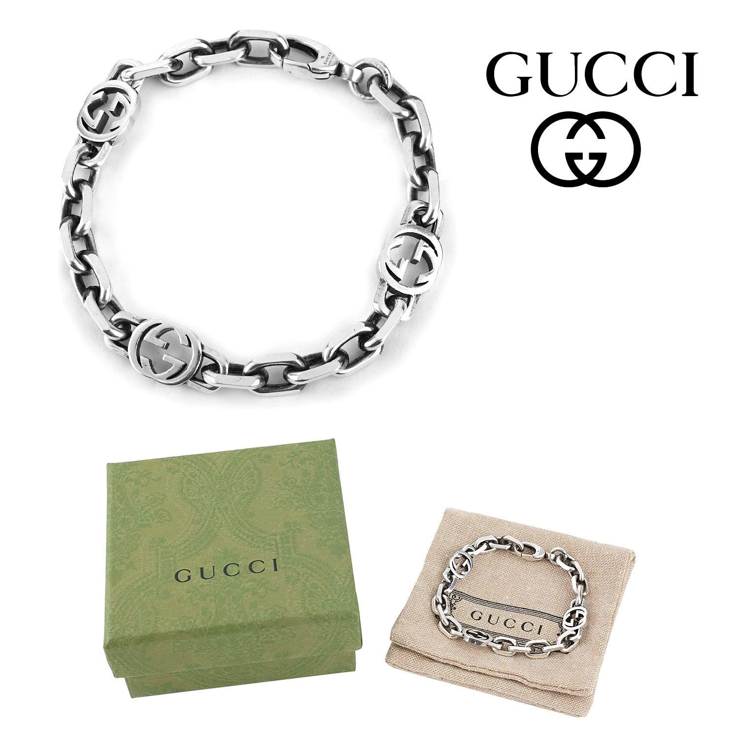 グッチ Gucci ブレスレット620798 インターロッキングG ロブスター