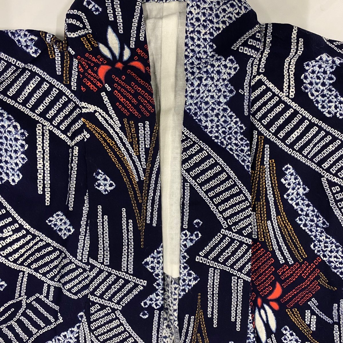浴衣 身丈162.5cm 裄丈62cm S 菖蒲 八橋 濃紺 綿 名品