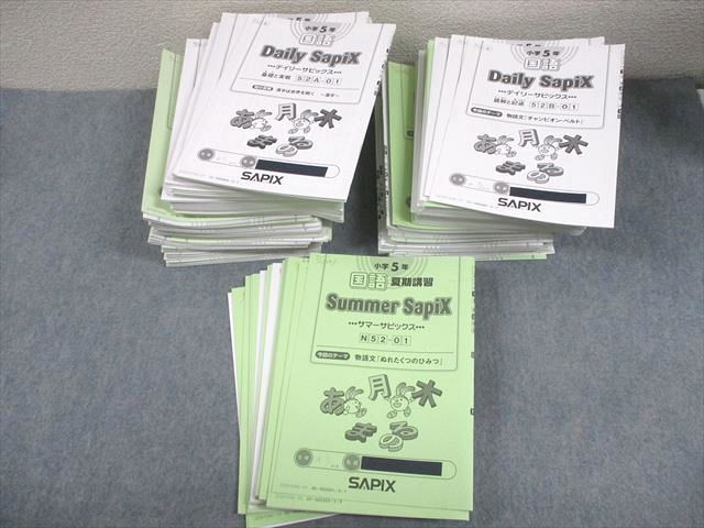 SAPIX 小5 国語 デイリー/サマーサピックス 2023年度版 通年 SAPIX 小5 国語 デイリー/サマーサピックス 2023年度版 通年