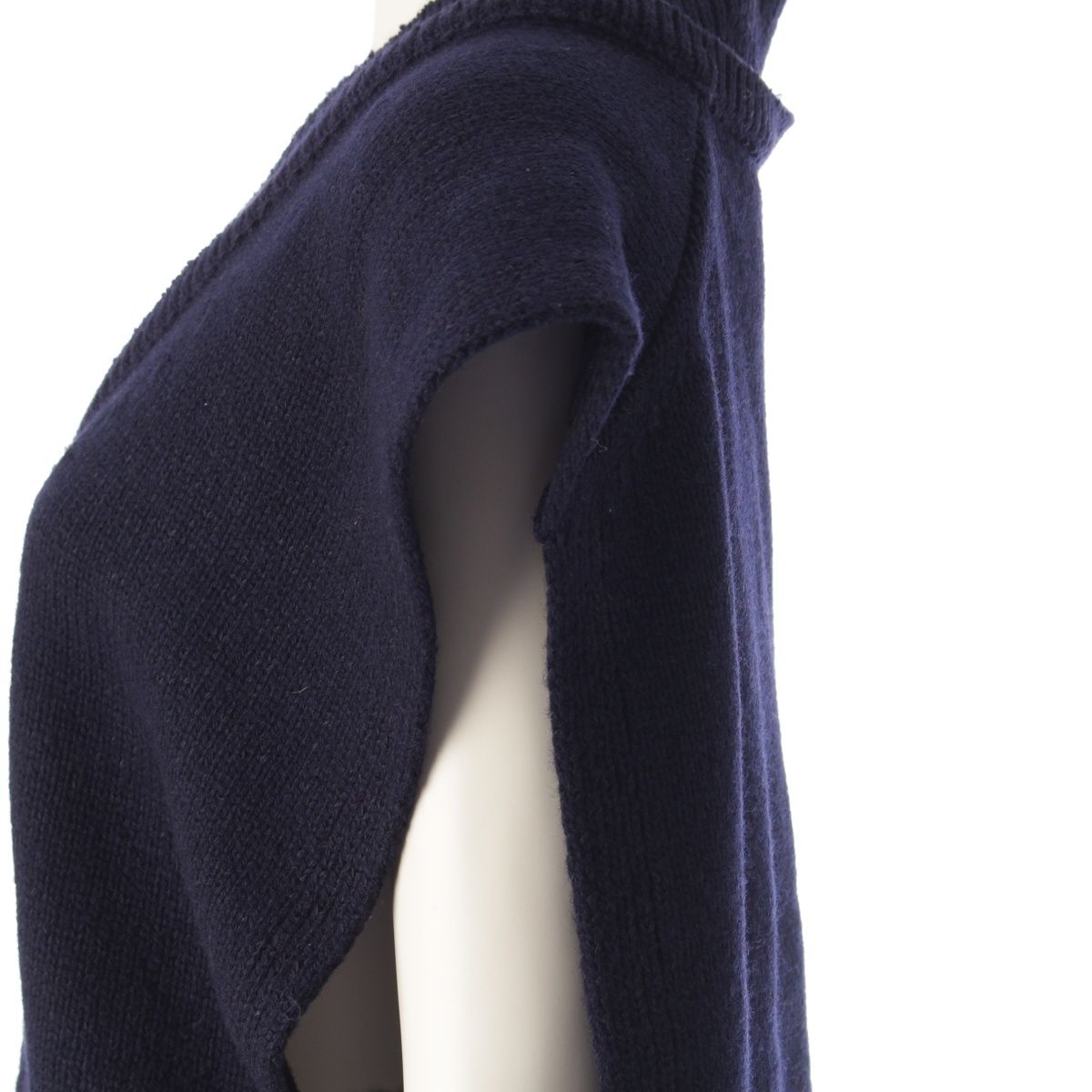 メゾンマルジェラ 22AW 4 14 ウール コットン Vネック ニット ベスト  