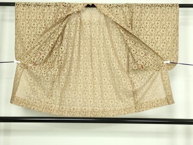 平和屋着物▽道中着 スリーシーズン 春夏秋 塵除け 総レース 舞花文 交織 DAAW9432sf