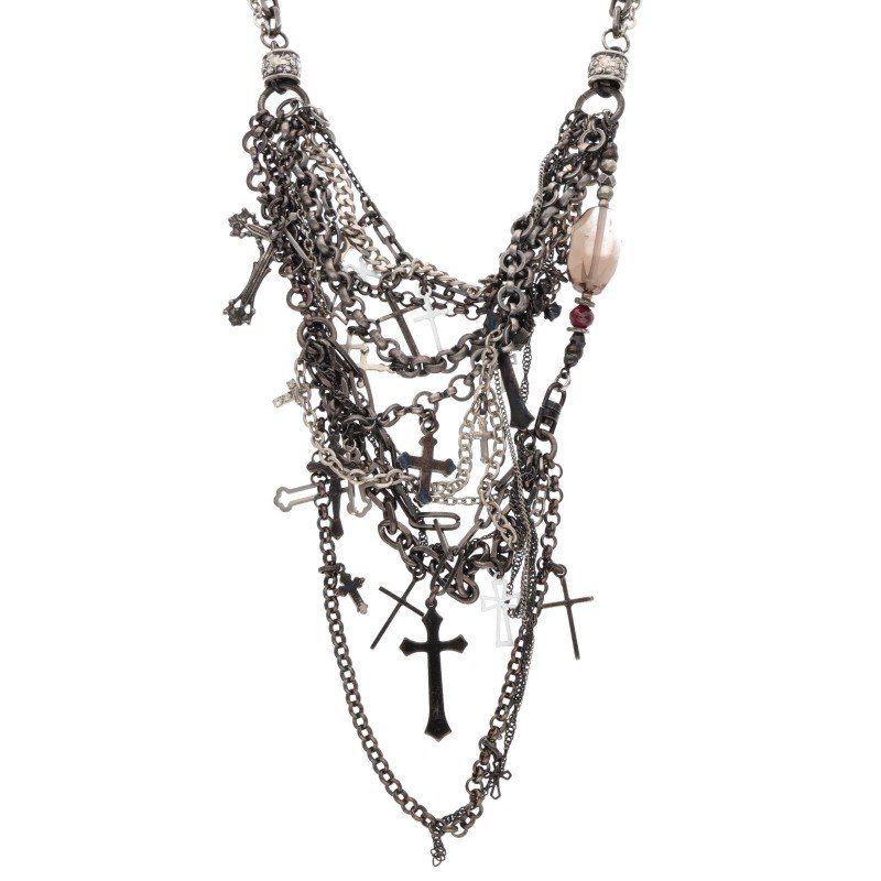 ガンダ JUNK HEAVEN NECKLACE ジャンクヘブン マルチクロスネックレス メンズ