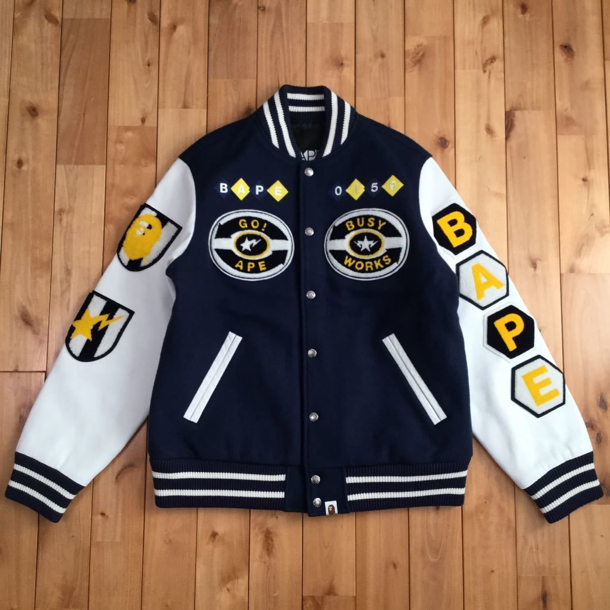 袖レザー スタジャン BAPE a bathing ape NIGO ベイプ - メルカリ