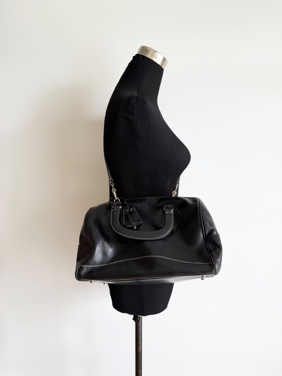 FW2000 PRADA 2WAY LEATHER BOSTON BAG プラダ 2000年 アーカイブ