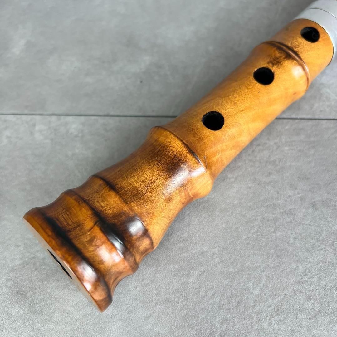 蝴蝶宝　尺八　琴古流　唄口バチ型　1尺3寸　木製　直管　節あり　印あり　現状品 蝴蝶宝 尺八 琴古流 唄口バチ型 1尺3寸 木製 直管 節あり 印あり