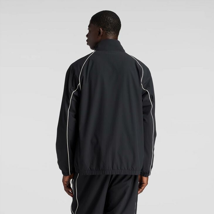 ニューバランス 上下セット メンズ Newbalance ウーブン ジャケット ロングパンツ 裏トリコット起毛 セットアップ スポーツウェア 裏起毛 トラックスーツ あたたかい アウター 長ズボン 上下組 AMJ53171-AMP53173-BK LLC-HASEGAWATOSO_COM