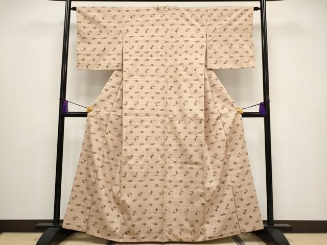 平和屋着物 上 国指定重要無形文化財 本場久米島紬 手織 洗柿色地 CYAA3239s5