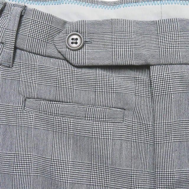 mando マンド 21SS 日本製 GLEN CHECK TUCK WIDE PANTS ポリエステルレーヨン グレンチェック3プリーツバギーパンツ 21198-006 1 ブラック ボトムス【新古品】【中古】【mando】 新品 mando マンド 21SS 日本製 GLEN CHECK TUCK WIDE PANTS