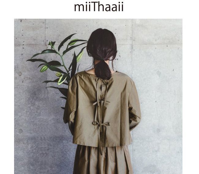 miiThaaii ミーターイー ディプティ タイ付きブラウス BEIGE ベージュ 