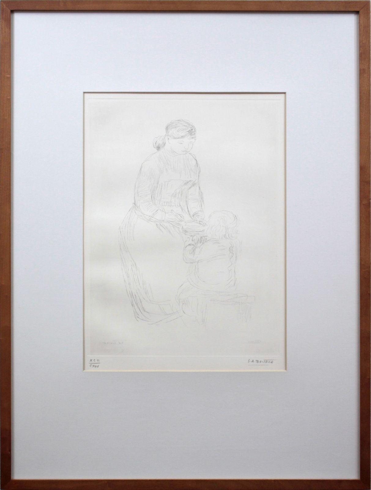 SHIN】ルノワール「身体を拭く裸婦」銅版画（アルベール・アンドレ 