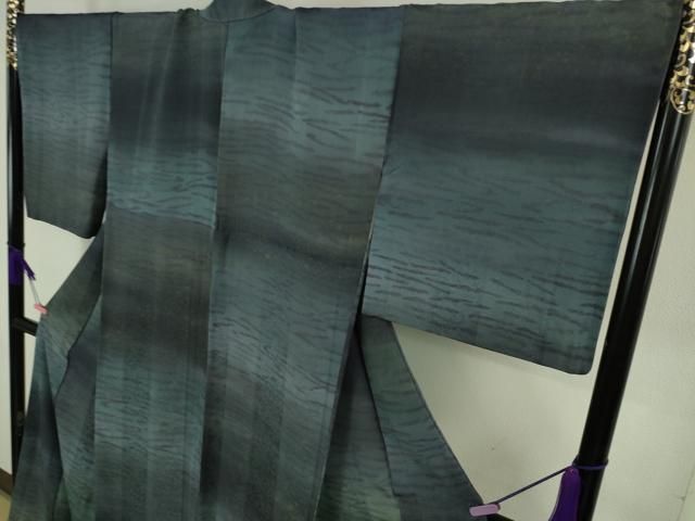 平和屋本店□極上 小紋 市松 花唐草地紋 暈し染め 逸品 DZAA6442kh5