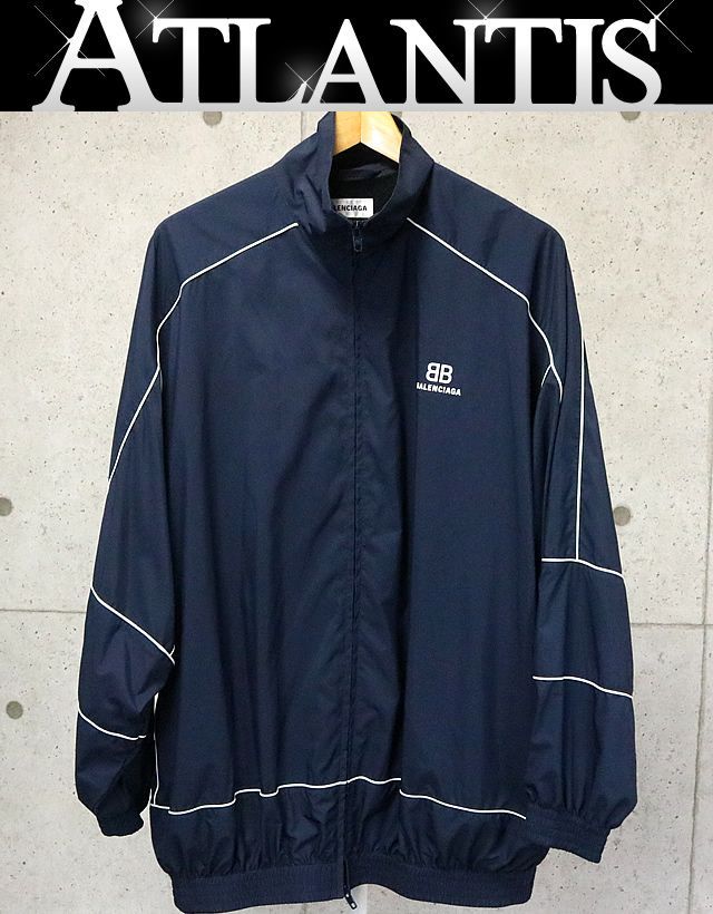 バレンシアガ トラックジャケット ネイビー BALENCIAGA - Balenciaga バレンシアガ トラック テクスチャード