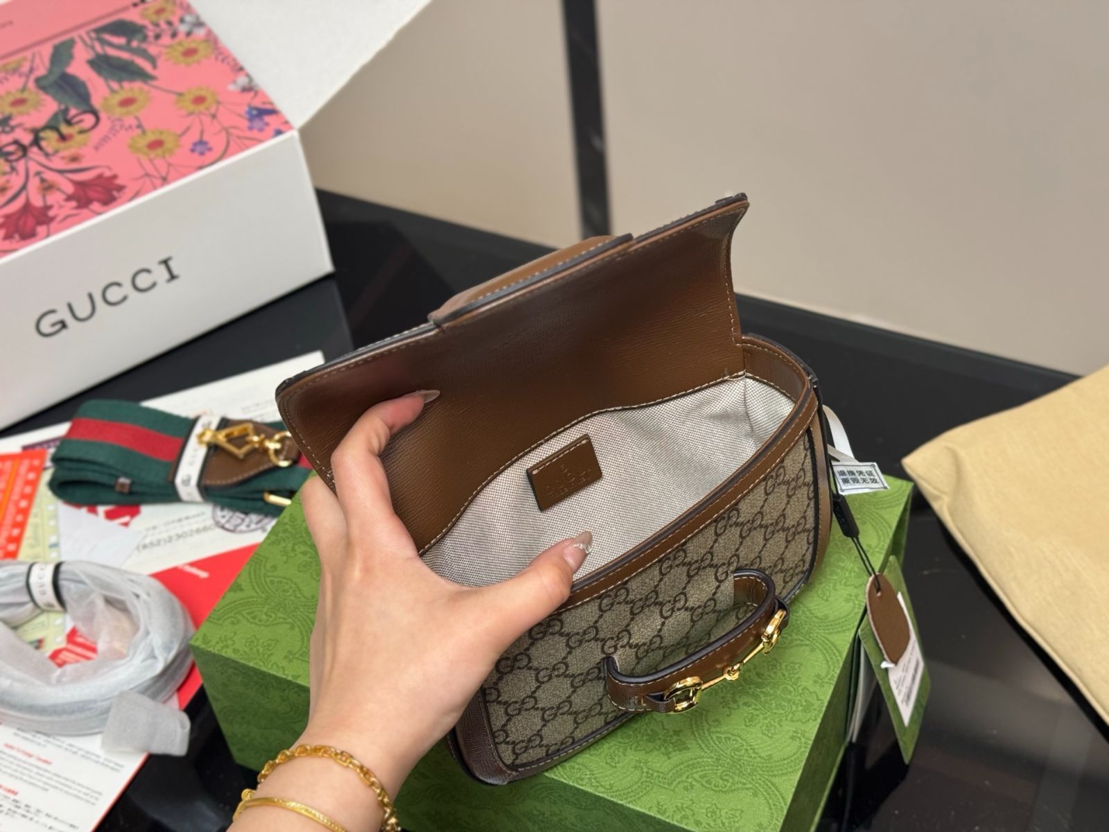 GUCCI 希少 サドルバッグ 今日特価】Gucci Vintage Saddle Bag 1955（グッチ ヴィンテージ