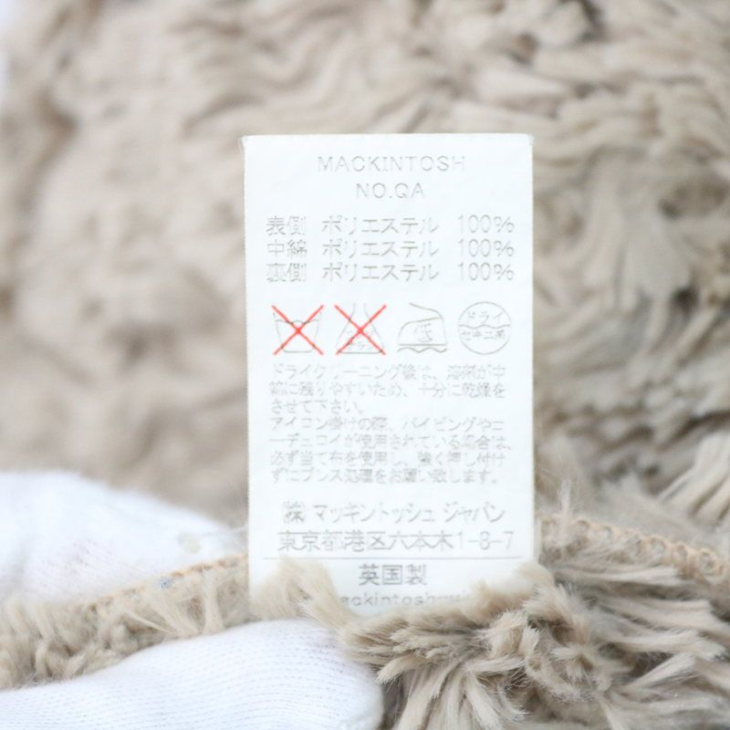 美品　マッキントッシュロンドン　裏ボア　キルティングコート　34　フーディ 美品 マッキントッシュロンドン 裏ボア キルティングコート 34