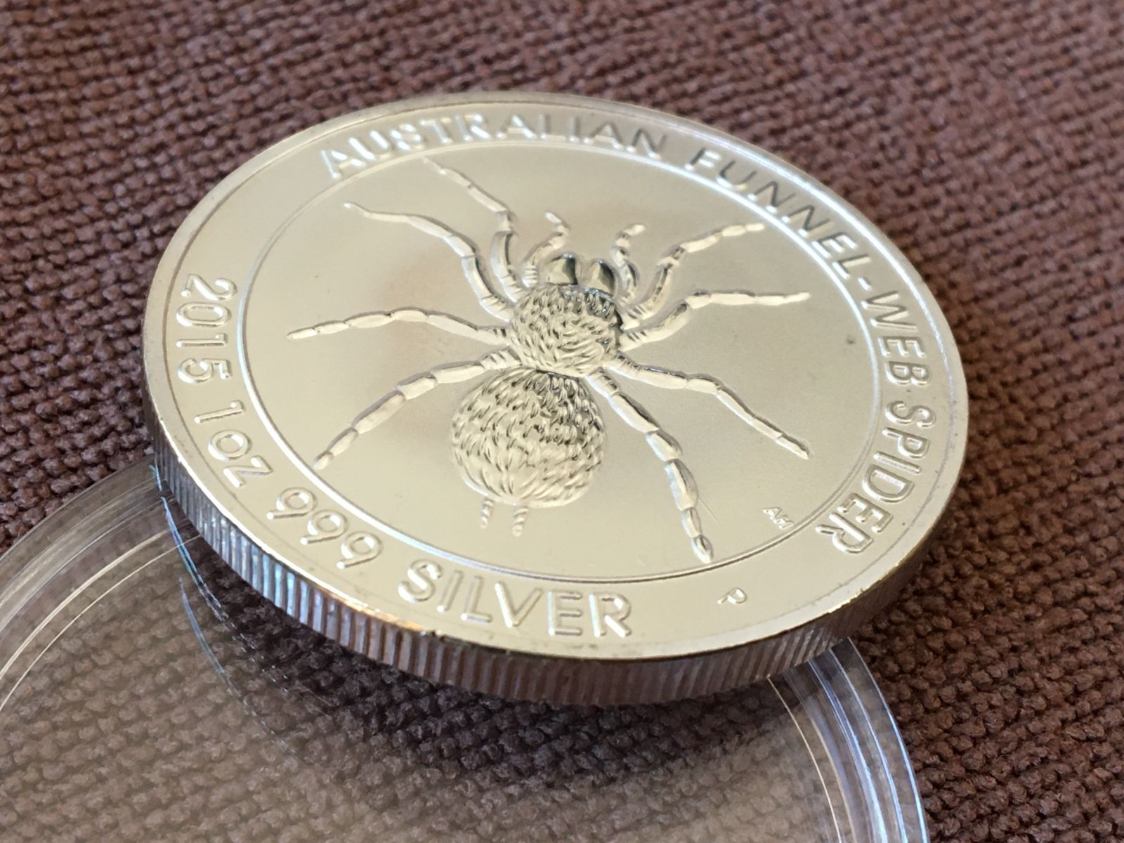 2015年オーストラリアエリザベスⅡ1oz 蜘蛛記念銀貨コイン参考品