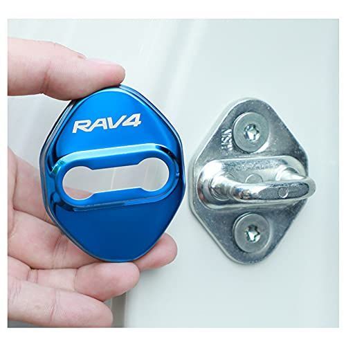 新品 TANGDUTUTU トヨタ RAV4 50系 ストライカー カバー ドアロック カバー アクセサリー 内装 パーツ 鏡面ステンレス 4P 新型 TOYOTA RAV4専用 XA50型【ブラック4P】 RAV4-TDMB