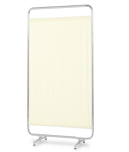 送料無料 日本製 シンプルなスクリーン衝立一本立 幅90cm 高さ180cm AS-90H クロスメディカルスクリーン チェックカーテン アジャスタ脚
