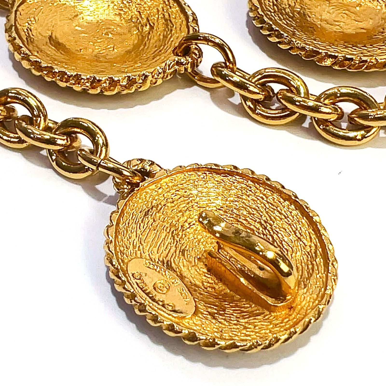 ⭐️希少【超美品】CHANEL ベルト　ゴールドCCマークスイング CHANEL】シャネル チェーンベルト ヴィンテージ加工 ココマーク