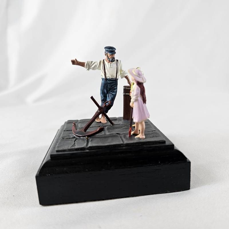 証明書付 1988年製 英国ヴィンテージ ファインアートミニチュア 船長と子供たち