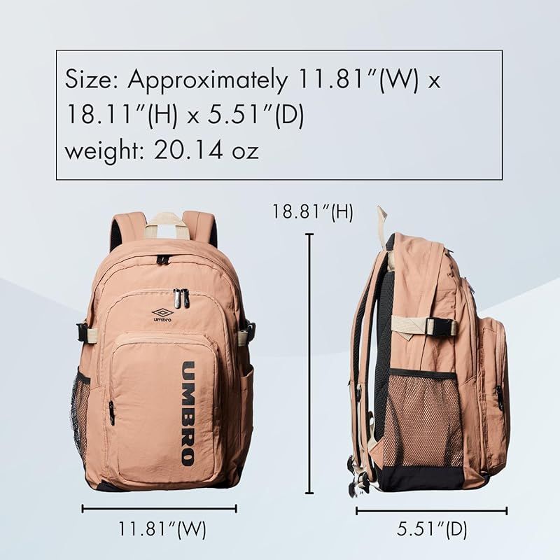 アンブロ] リュック デイパック 柔らかく 軽い ナイロン ロゴ刺繍