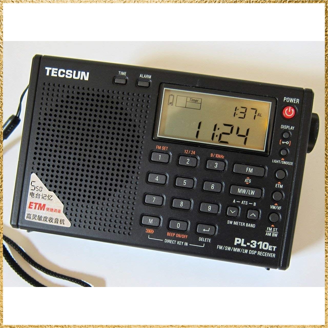  彡 でお届け 短波 AM FM DSP処理 BCLラジオ TECSUN PL 310 ET ブラック 海外短波ラジオ 高感度受信 旧PL 310の後続機種 日本語マニュアル付き ラジオ コンポ オーディオ機器