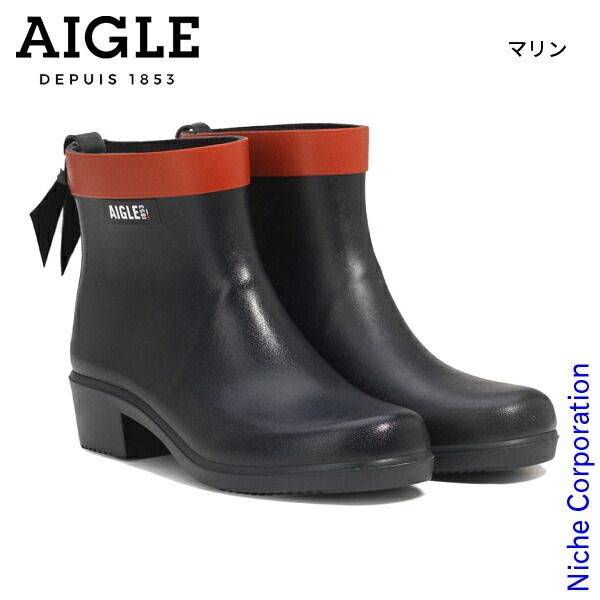 エーグル レディース ミリカ ボッティロン ラバーブーツ ZZFNB 28 003 マリン 23 0 cm