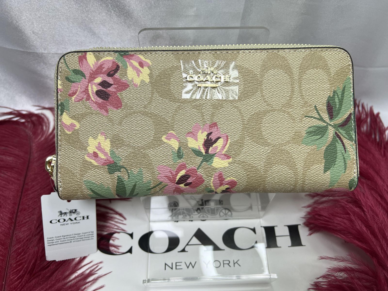 COACH 財布 コーチ 長財布 シグネチャー フローラル リリィ プリント 