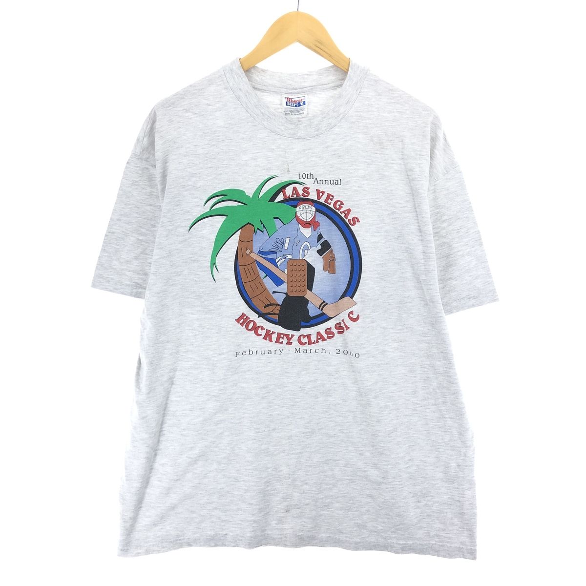 古着 00年代 ヘインズ Hanes BEEFY-T 青タグ プリントTシャツ メンズXL/eaa429954