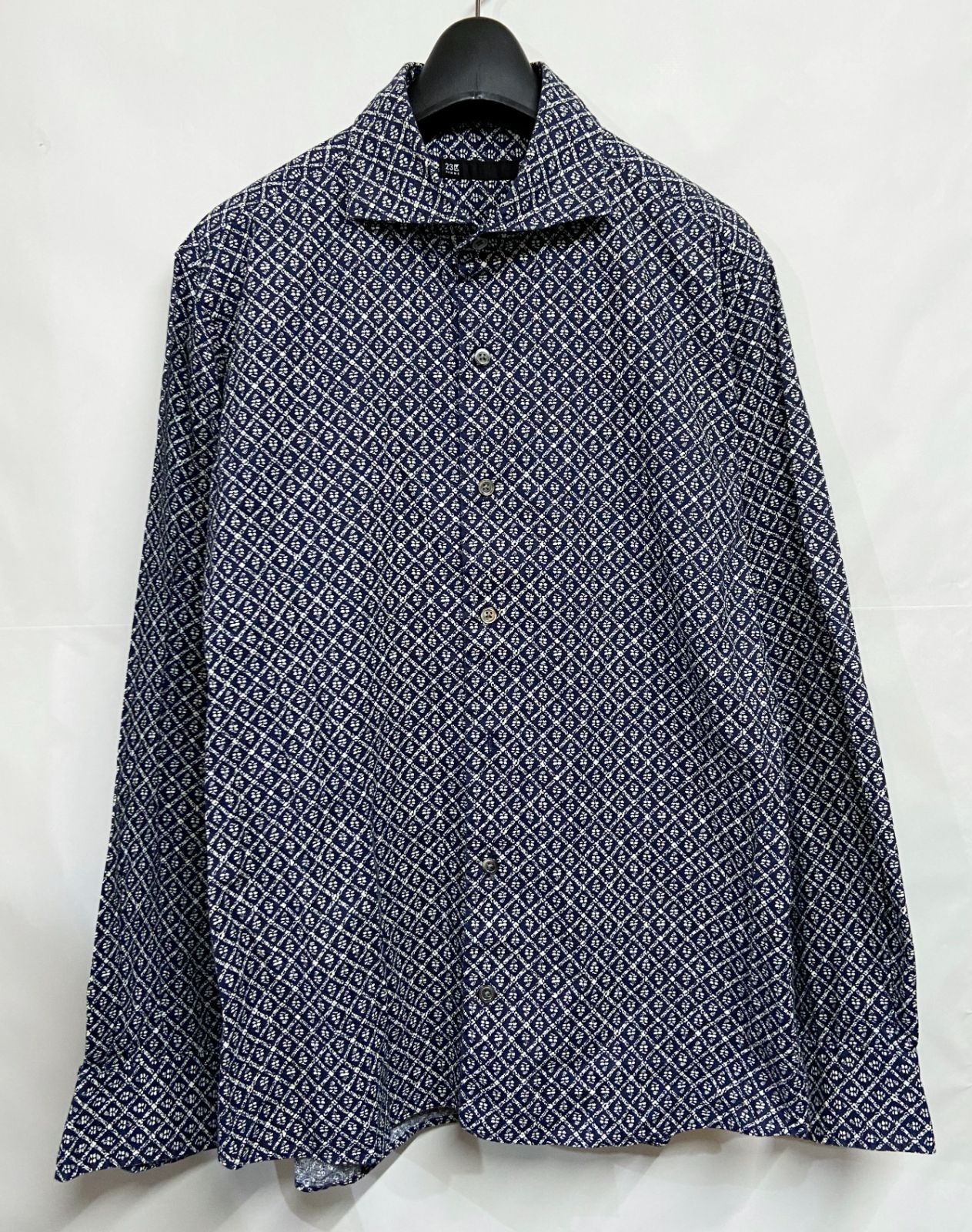 23区HOMME｜ニュジュウサンクオム ワイドカラー リネンシャツ