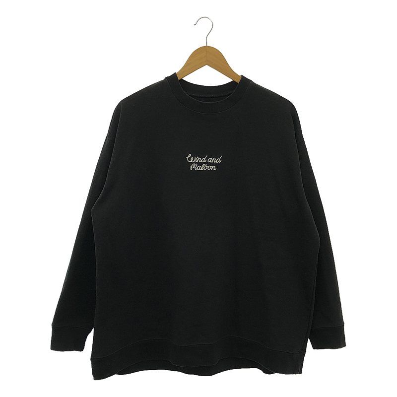 WIND AND SEA / ウィンダンシ― | × MALBON GOLF マルボンゴルフコラボ CREW NECK SWEAT ロゴ刺しゅう クルーネック スウェット | L | ブラック | メンズ