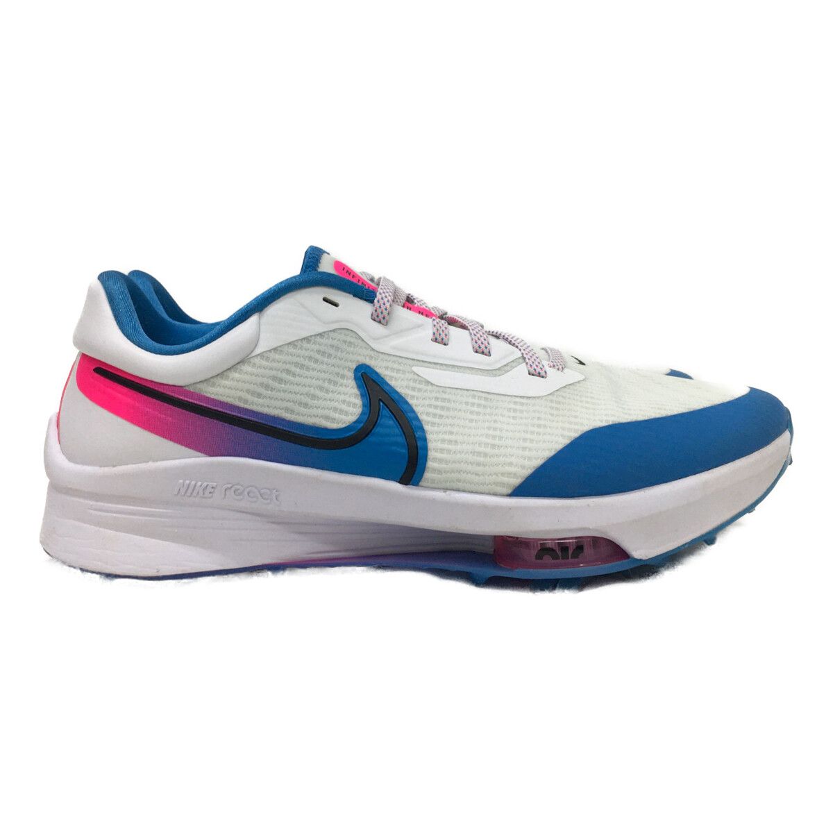 中古 ナイキ NIKE ゴルフシューズ 27.5cm ホワイト×ブルー スパイク