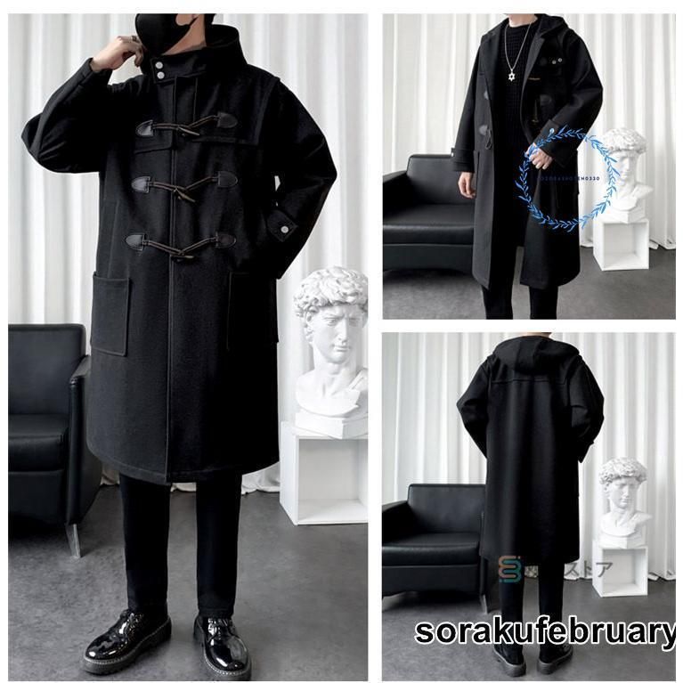 バーバリー ノバチェック カシミヤ混 ダッフルコート M ウール