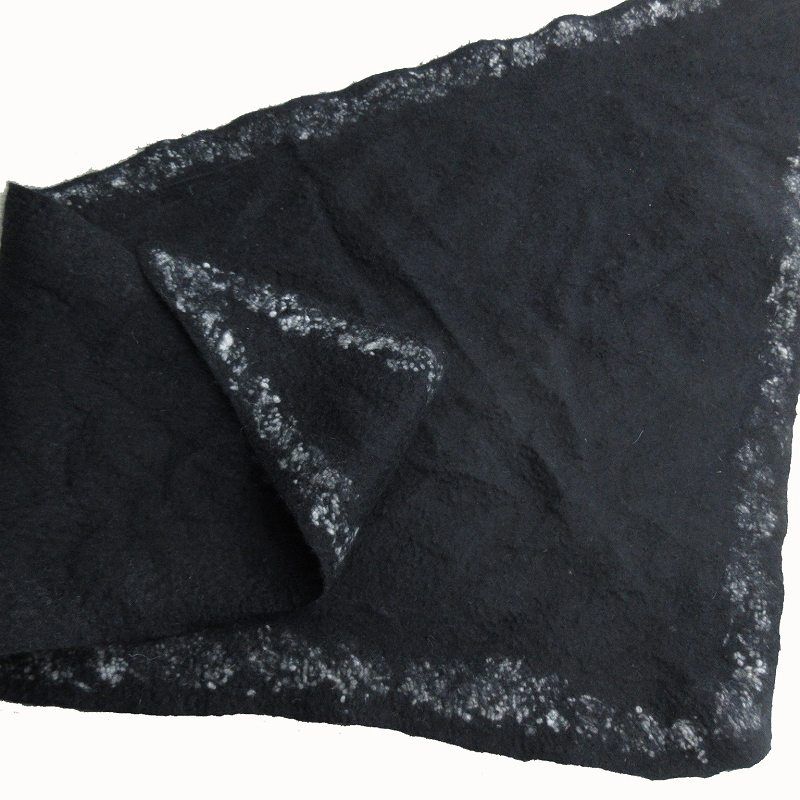 SILVANA MANETTI シルヴァナ マネッティ CLOUD 三角 ストール マフラー カシミヤ ブラック 黒 グレー 160ｃｍ×95ｃｍ マフラー 小物 メンズ