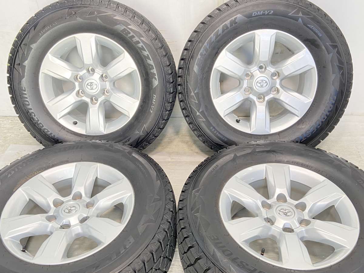 275/65R17 ブリヂストン ブリザック DM-V2 トヨタ純正 17x7.5 25 139.7-6穴 中古タイヤ スタッドレスタイヤ  ホイールセット 4本セット w17230418022 - メルカリ