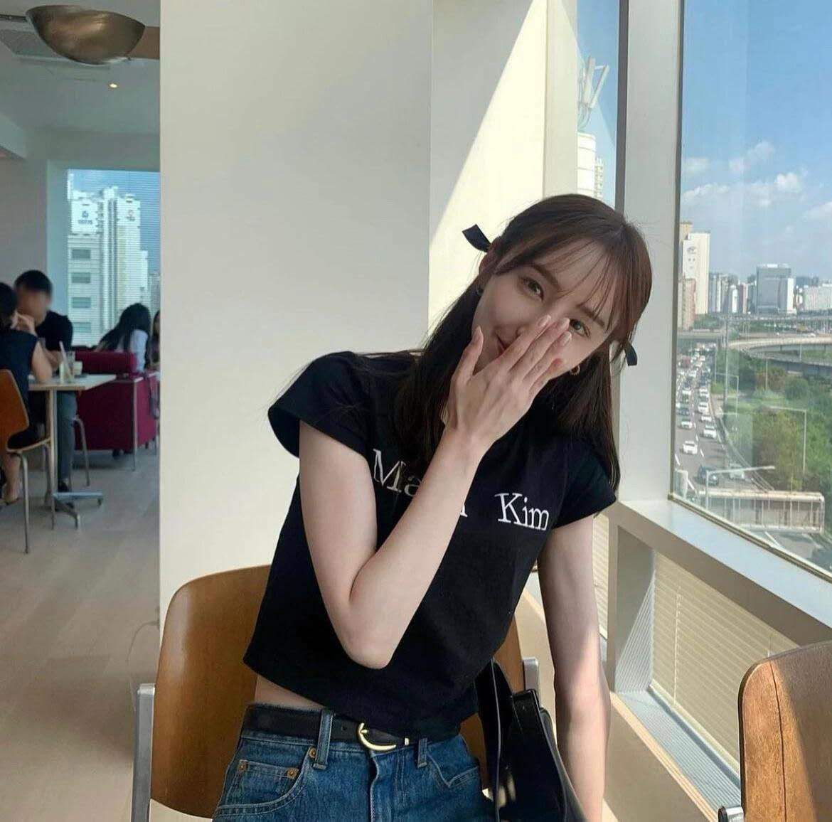 Matin Kim クロップド丈 Matin Kim マーティンキム クロップド丈Tシャツ◎正規品保証