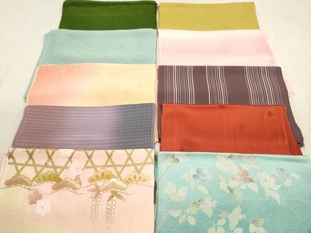 平和屋着物 和装小物 帯揚げ10枚セット 正絹 DAAX2071xg