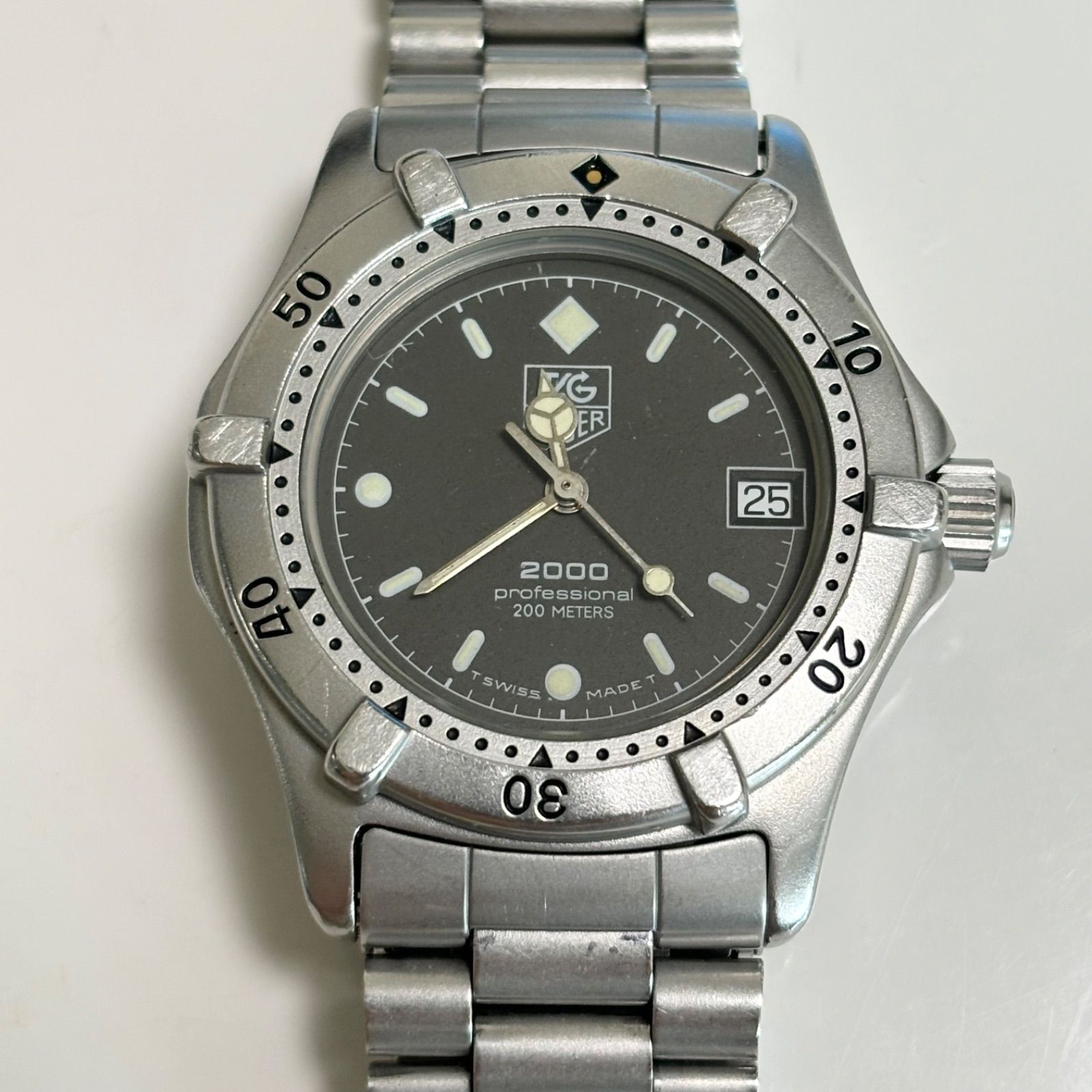 送料無料】TAG Heuer/タグホイヤー/タグ・ホイヤー/2000/プロフェッショナル/200m/デイト/962.013/クォーツ腕時計/デイト/ メンズ/動作未確認/電池切れ - メルカリ