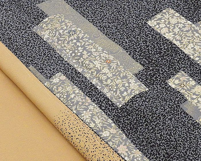 訪問着 未使用 正絹 短冊 唐花 身丈161.5cm 裄丈64.5cm 訪問着 未着用