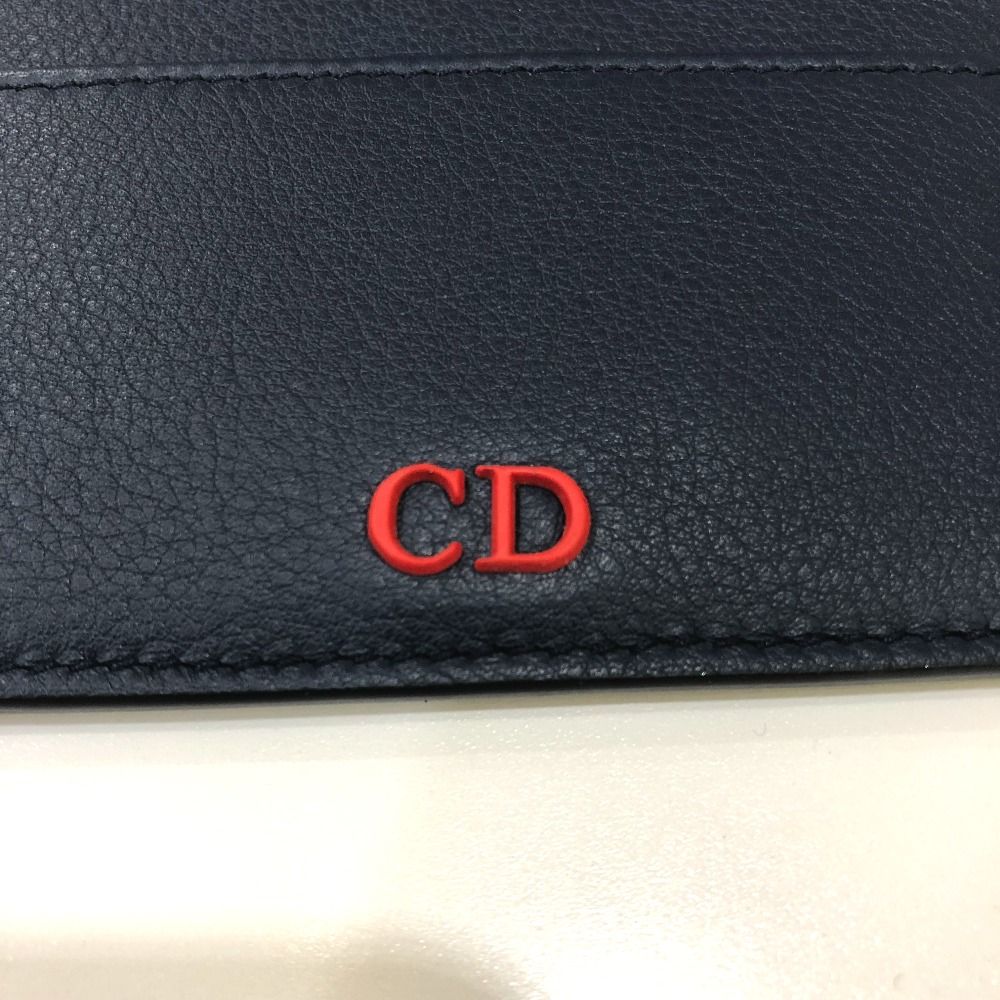 Dior homme 本革　エンボス　パスケース　DIOR ディオール クリスチャンディオールChristian Dior トロッターパスケース 紺 (K