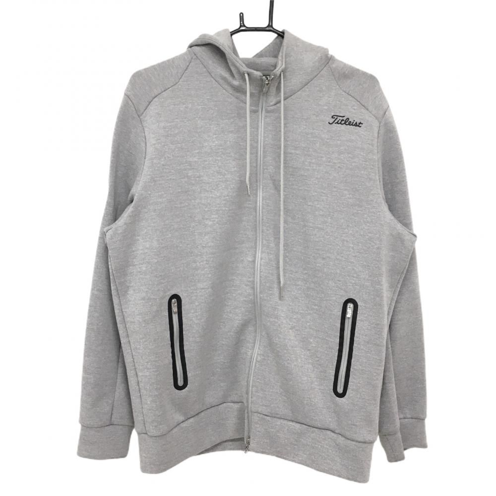 美品】タイトリスト ストレッチ スウェットフルジップパーカー グレー