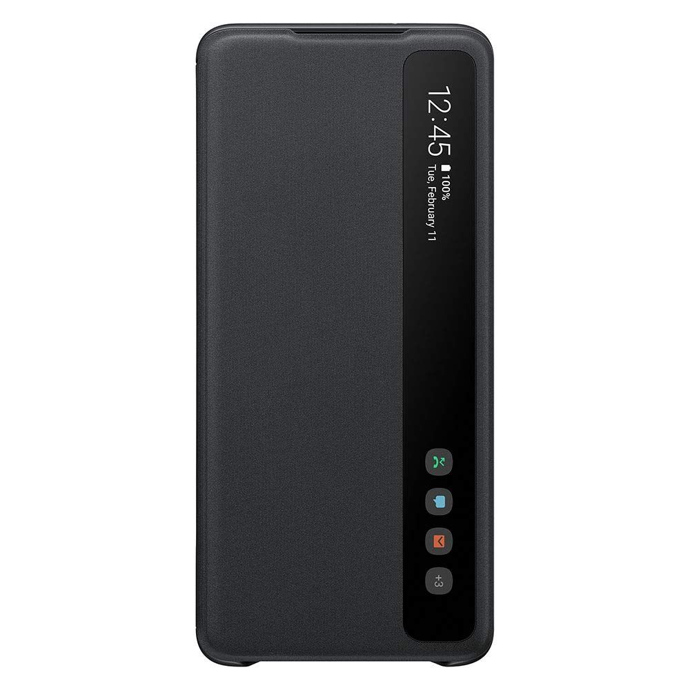 Samsung Galaxy S20 ケース 公式Sビュー フリップカバー EF-ZG985C ブラック||シアープレジャー