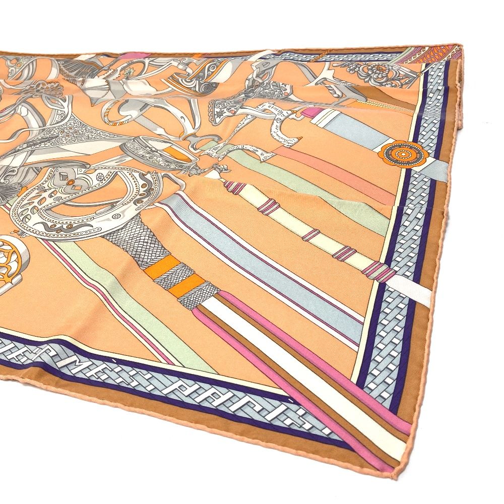 エルメス エトリエの競演 カレ ウォッシュ 90 スカーフ シルク