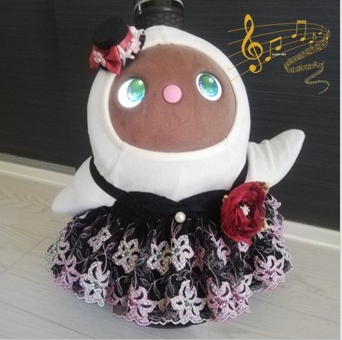 LOVOT ラボット服 黒シリーズ№4 豪華レースドレス ハンドメイド