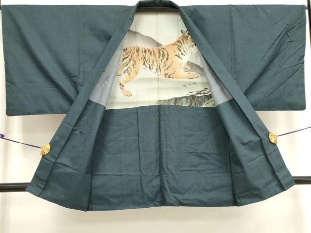 男性和服、着物 平和屋着物○極上 男性 伝統工芸士 七代目 吉澤与