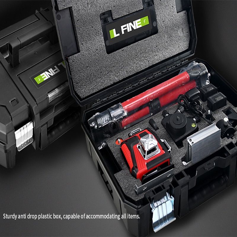 レーザー墨出し器 水平器 16ライン 4x360° 高輝度 25メートル作業範囲 レーザーレベル 受光器対応 リモコン付き 収納ケース付き