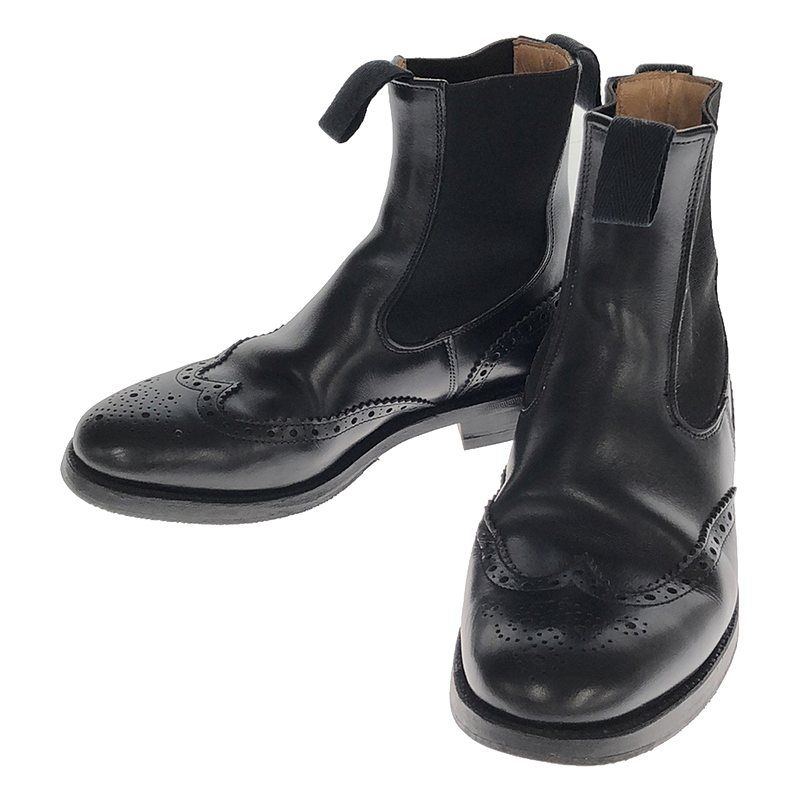 トリッカーズ レディース ウィングチップ サイドゴアブーツ ブーツ TRICKER'S BLACK OLIVVIA DEER SIDEGORE BOOT ダイナイトソール L2754 ブラック Tricker\u0027s M6454 サイドゴアブーツ ウィングチップ チェルシー 楽天