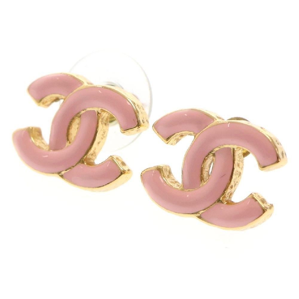 CHANEL (シャネル) ココマーク B23刻印 ネオンピンク ピアス  