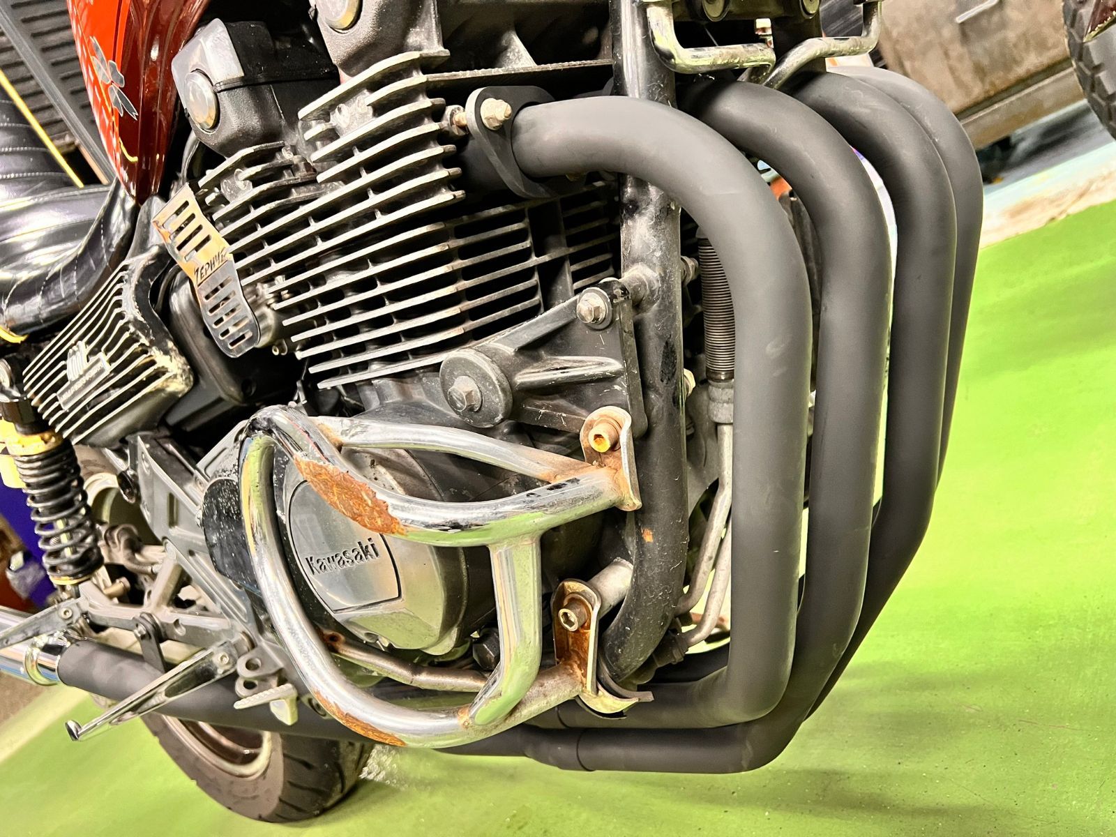 REDSTAGE XJR400 4HM用 月光管 外伝 無地 サイレンサーなし（音