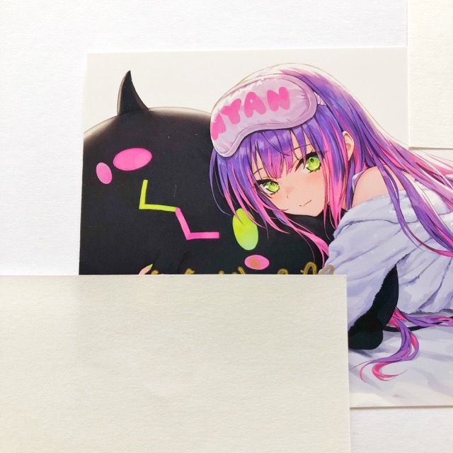 常闇トワ 箔押し複製サイン直筆メッセージ入りポストカード 誕生日記念