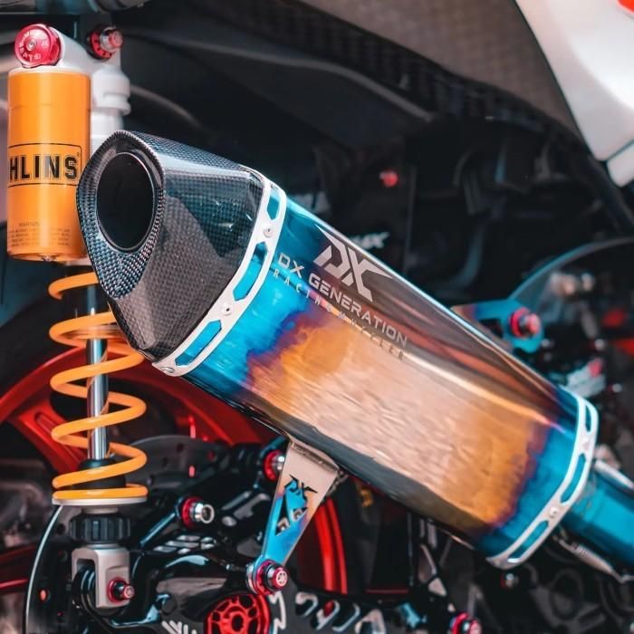 バイク マフラー 黒 SR400 ビラーゴ レブル W400 W800 ハーレー バイク